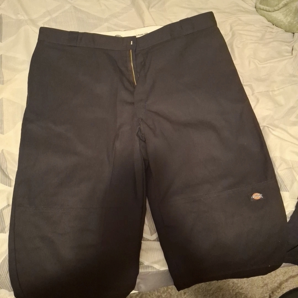Dickies Black Work Shorts with Small Logo Patch
